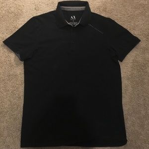 Armani Exchange Black Polo Size S